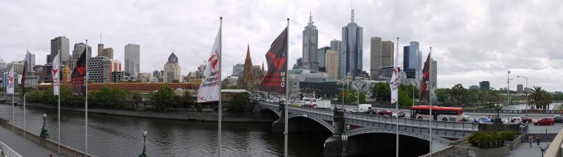 Melbourne's skyline and Federation Square
