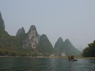 Bamboo boating on the Li River