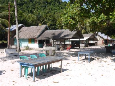 Restaurant huts on Pulau Weh