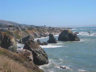 Sea stacks on the California coast