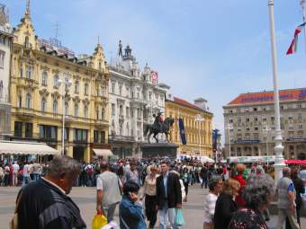 city square in Zagreb