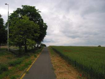 Bike path along the Balaton, Hungary