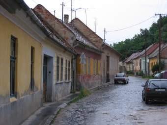 City street in Esztragom, Hungary