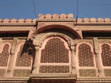 Latticework windows at Bikaner Fort