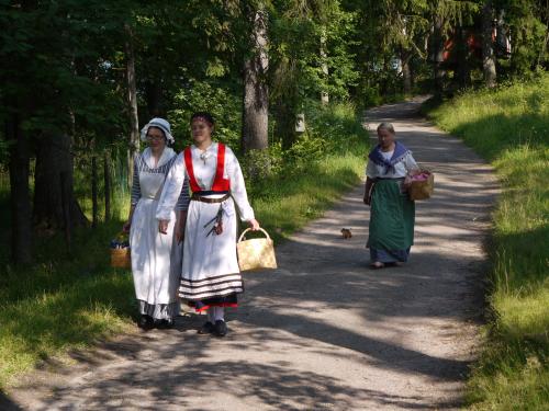 Costumed women on Seurasaari island, Helsinki